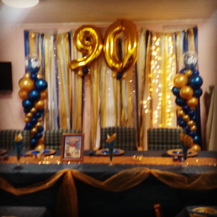 BlessdOccasion's tweet photo. This beautiful set-up was brought to you courtesy of Kezina and Nadine... #blessdoccasion #kezinalovesballoons #lifeisaparty #ilovedecorating #90thbirthday #makinglastingmemories #divinedesigns #lovingthelifeilive #bespokedesigns #blessedoccasions https://t.co/j0y1u5CAGJ