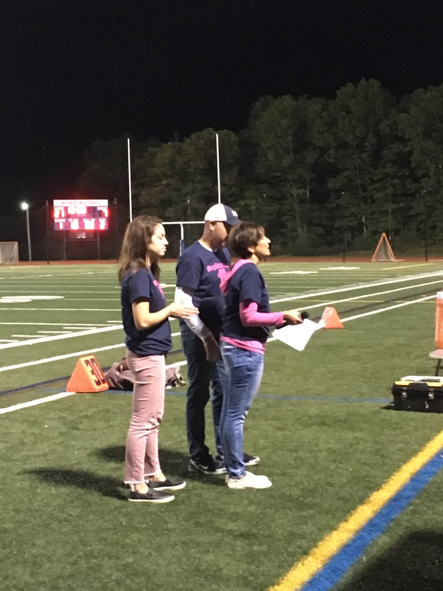 MedwayAthletics's tweet photo. Positive energy was in the air last night when Mrs. Plunkett thanked the crowd and talked about the breast cancer fundraiser the Gridiron ran! https://t.co/8Y6B2RYgwt