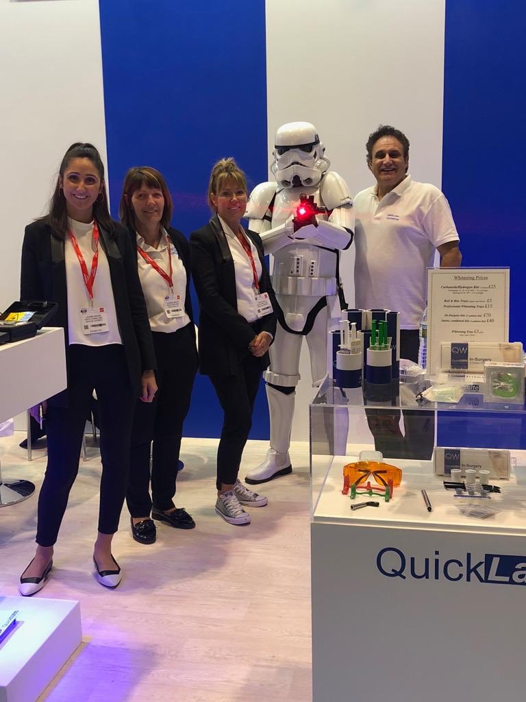 QLQW's tweet image. The Force is strong with Quicklase  #dentalshowcase stand D49