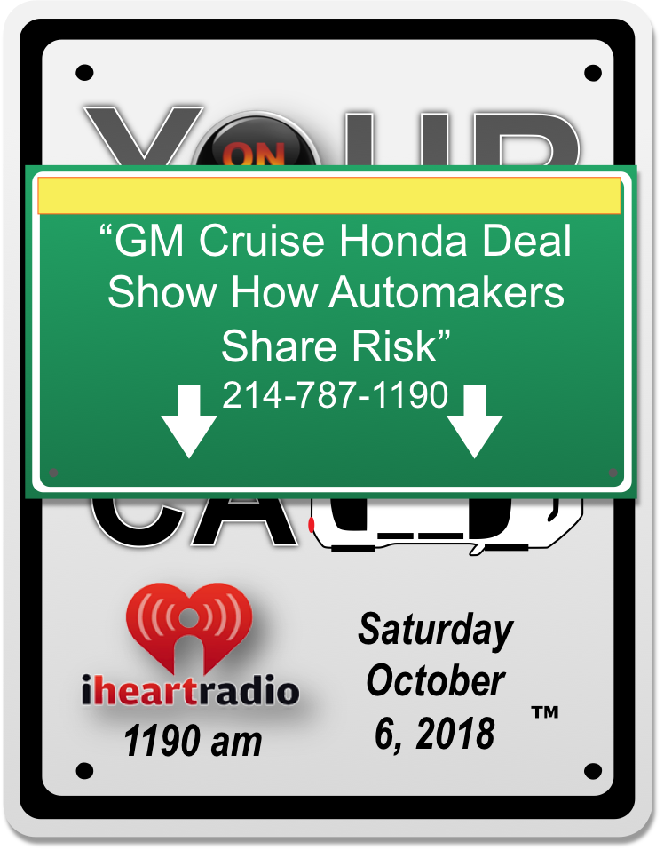 yournextcar1190's tweet photo. Live in 20 mins. "GM Cruise &amp; Honda Deal Show How Automakers Share Risk #AutomotiveNews #AutoIndustryInsiders #Automotive411 #yournextcar1190 Listen Live https://t.co/RnnRXAOSxy https://t.co/RZnWy1E2vw