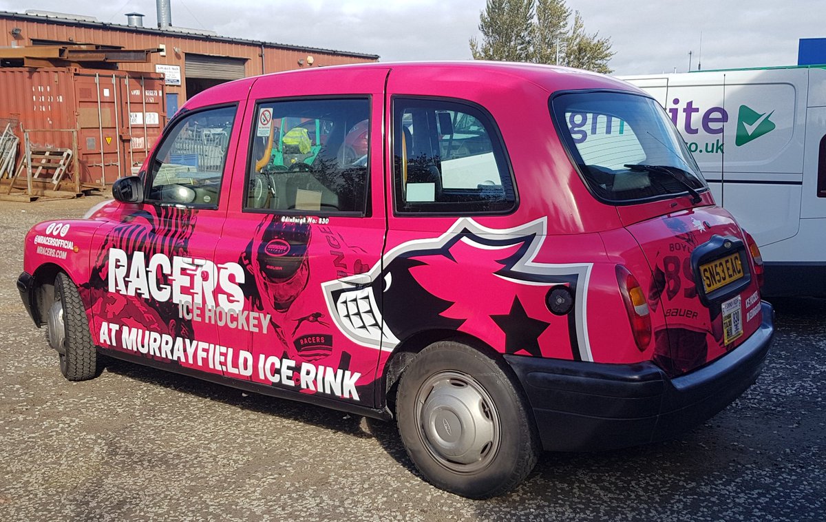 signitrite's tweet photo. 2 full taxi wraps completed for murrayfield racers #signs #vehiclewraps https://t.co/hjchPiBCwU