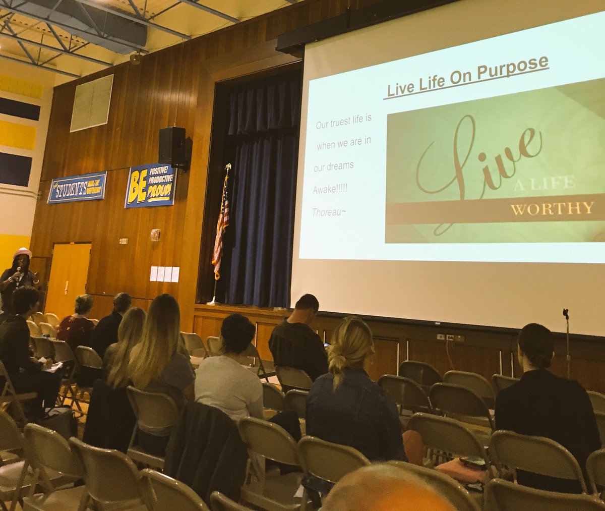 Calilypso's tweet photo. Dr. Tammy Jenkins reminding us to be intentional in keeping sight of our purpose at #Rewire. Learning alongside my #TACFam certainly helps me remember. Thank you, @OnCourseK12 for sponsoring us! https://t.co/Ih8WOZ8T7F