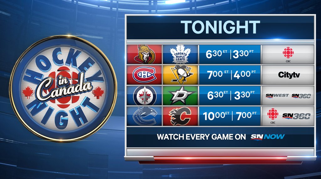 on Twitter "TONIGHT It's the first HockeyNight in Canada 🍁
