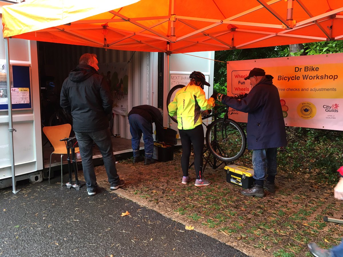 Final Dr Bike of 2018 went well if a little damp! 12 bikes repaired by members of <a href="/cyclechez/">Cycle Chesterfield</a> and <a href="/WheelyFunWheels/">Wheely Fun Wheels</a> <a href="/Velotastic/">Velotastic</a> We’ll be back 1st Saturday in March 2019. <a href="/DesChes/">Destination Chesterfield</a> <a href="/ActiveDerbys/">Active Derbyshire</a> <a href="/CycleDerbyshire/">Cycle Derbyshire</a> <a href="/TransitionChez/">Transition Chez</a> @cbcenvironment