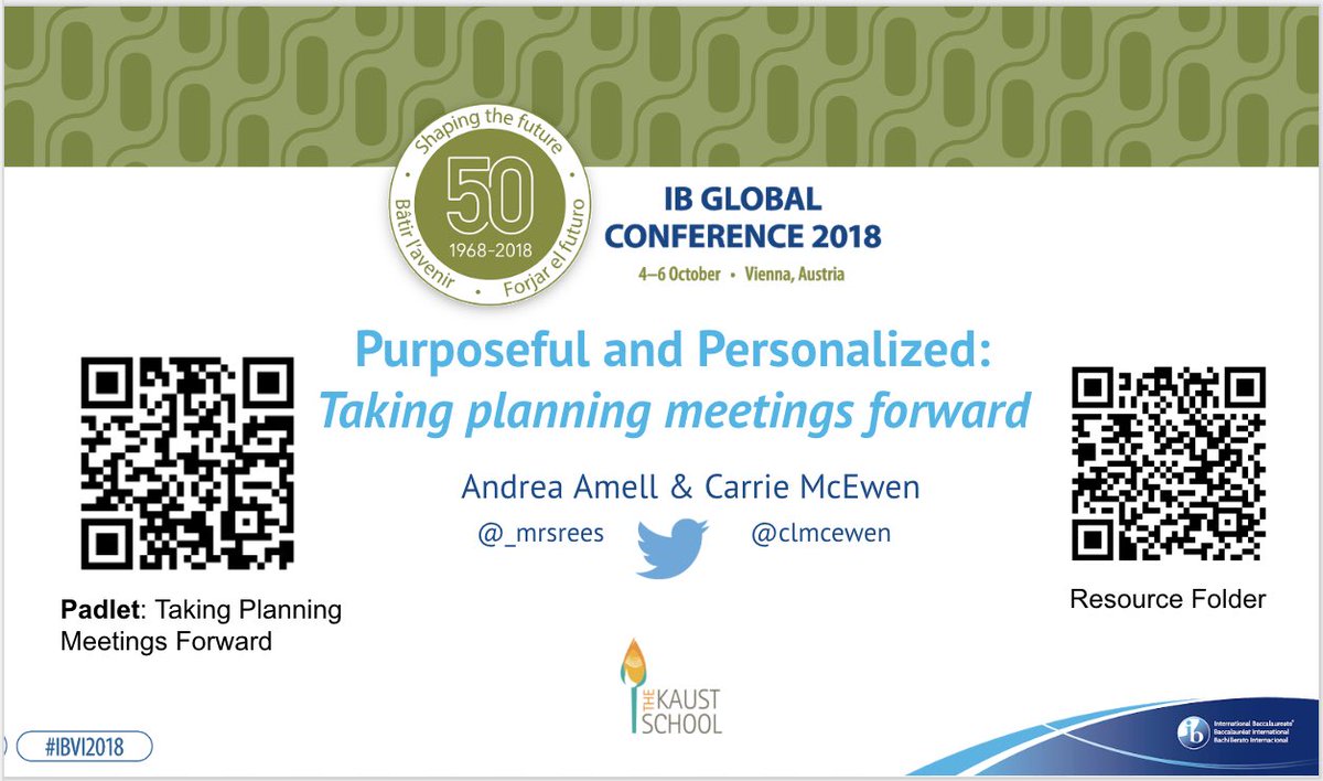 Such a pleasure and amazing learning experience to present at #IBVI2018 on collaborative planning meetings. 
Here are the resources we shared yesterday. #purposefulandpersonalized