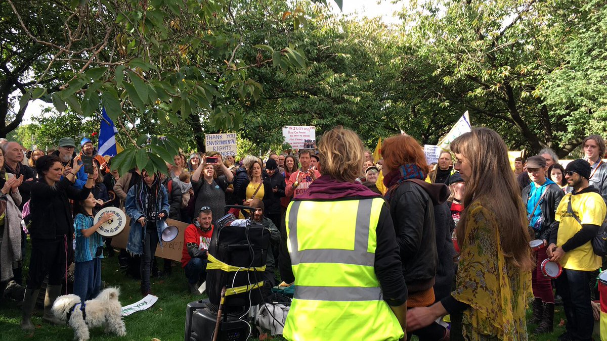Amazing turnout today! We are outside Preston Prison with so much love and solidarity for #FrackFreeFour #FreeTheThree