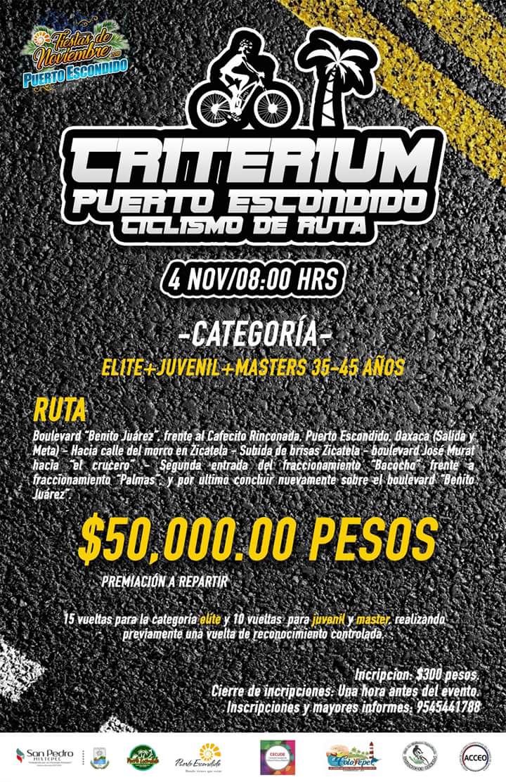 SanPedroMixt's tweet photo. Pon aprueba tu resistencia física y participa en el circuito de ciclismo de ruta. 

#FiestasdenoviembrePuertoEscondido2018 https://t.co/fFi640NcMJ
