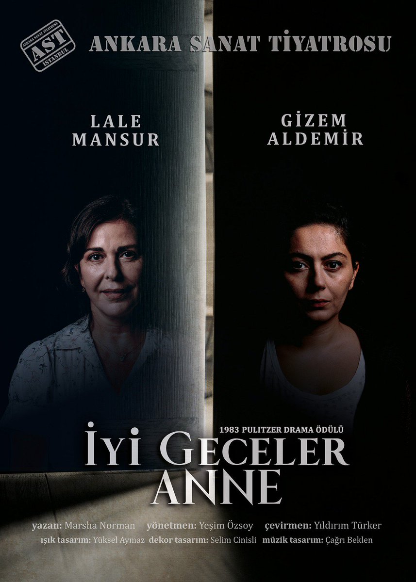 unikumbaravan's tweet photo. Ankara Sanat Tiyatrosu desteğiyle, 09 Ekim Salı 20:30 "İyi Geceler Anne" oyunu "İlk Gösterimiyle" İstanbul, Mecidiyeköy, Artı Sahne'de sizlerle! RT'leyen 10 Üniversiteliye Çift Bilet Hediye!
Ücretsiz üye olup => https://t.co/zahDjGPNZp devreden biletlere rezervasyon için DM'deyiz https://t.co/gAsrcPR2od