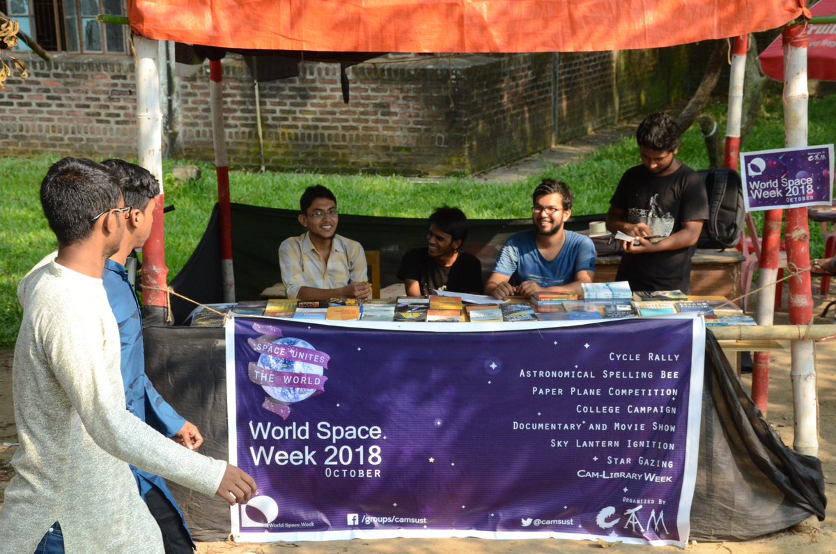camsust's tweet photo. @WorldSpaceWeek -2018
Day 2: Book Fair
#WSW2018
#CAM_SUST https://t.co/pTcOT6FtfL