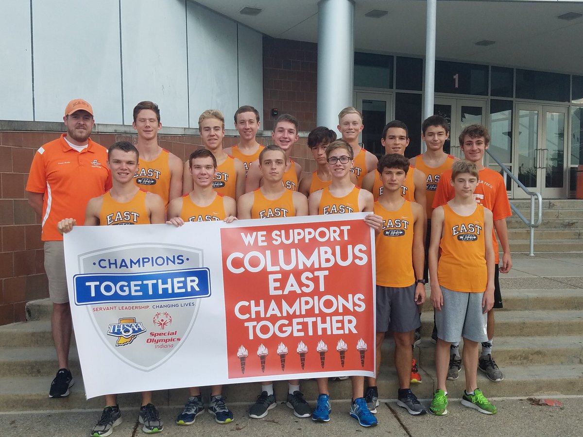 Columbus East Cross Country supports Champions Together!! #InclusionRevolution #championstogether 🧡🧡🧡