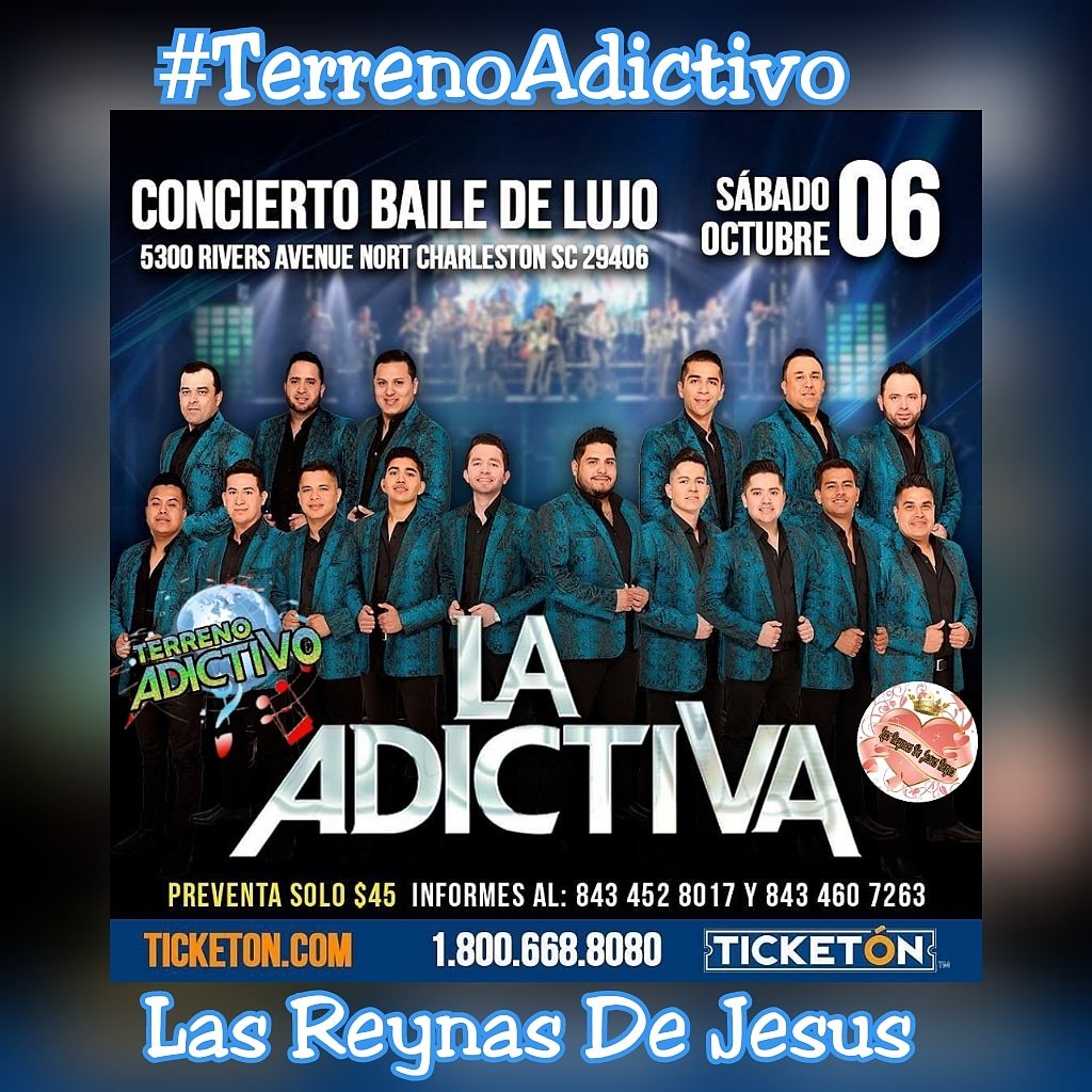 vane1_valencia's tweet photo. ATENCION!!! 📢📢
No te puedes perder!!!
Hoy 0⃣6⃣ de Octubre a #LaAdictiva 🎶 en #Charleston_SC. 🇺🇸
Para pasar una gran #NocheAdictiva 🎶♥ con todos sus exitos!!!
#EnPeligroDeExtincion💞🎶
#LRDJR👑
#BARRY
#TerrenoAdictivo🌎 https://t.co/z4EOSXITQW