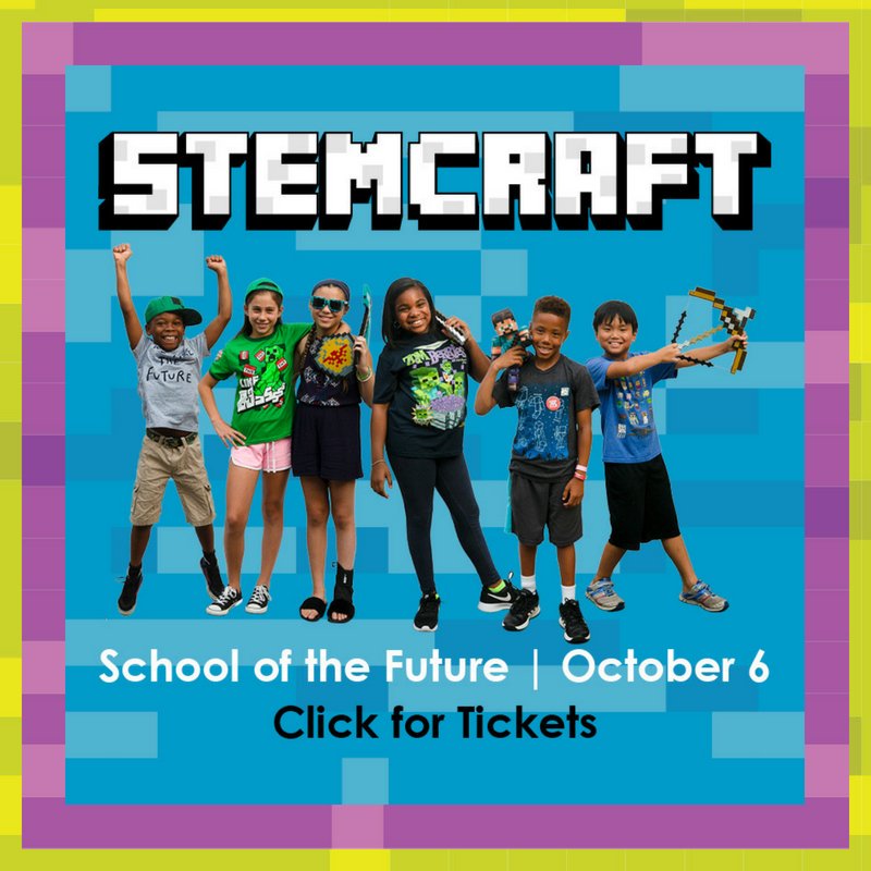 stem_craft's tweet photo. This #SaturdayMorning in #Philly the weather is cloudy and cool with a 100% chance of playing #Minecraft!! Join us at @phillysof to get your game on! @PHLschools https://t.co/Ycm4TxttRm