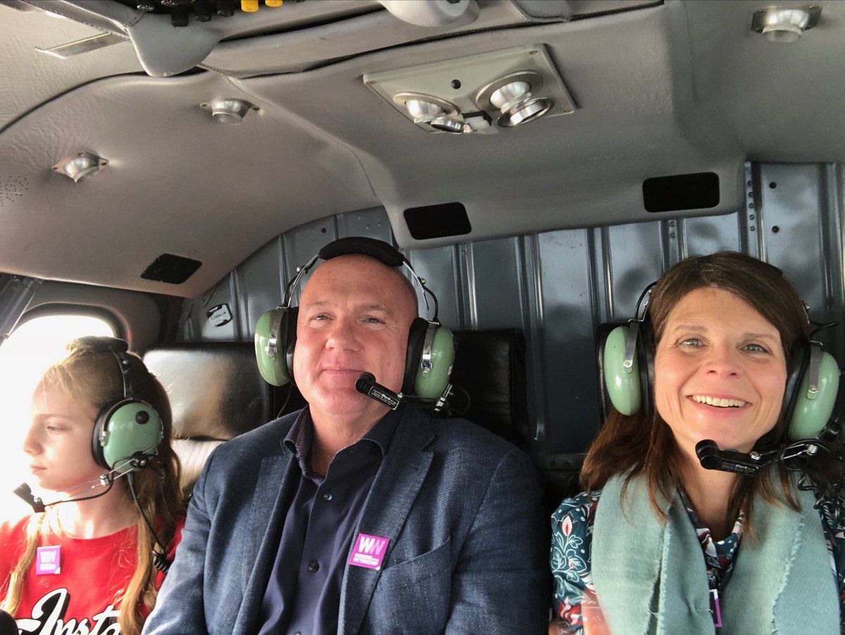 Met André Kuipers in de heli van Haarlem naar Herenveen. Weekend van de Wetenschap!