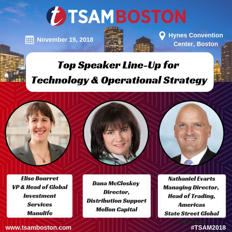Foxon_Media's tweet image. Meet the top #TSAM2018 Boston speakers who are set to discuss #FinTech &amp;amp; #operationalstrategy at this year&apos;s #assetmanagement #networking event here: bit.ly/2O89gUQ @Manulife #MellonCapital @StateStreet Don&apos;t miss any panel or presentation - download the agenda now!
