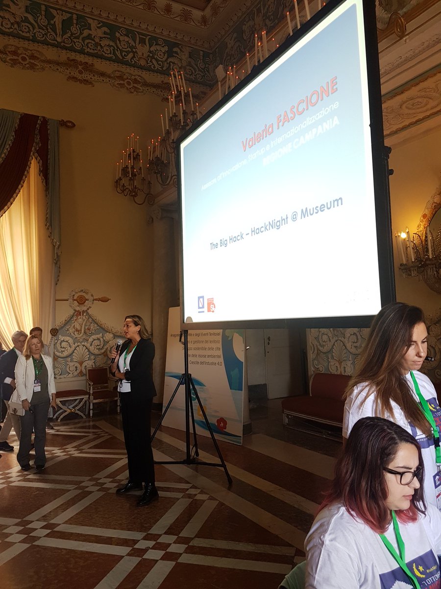 FPA_net's tweet photo. Abbiamo cominciato due anni fa, siamo al terzo #hackathon e siamo lieti dell'ispirazione che questo momento riesce a trasmettere. Valeria Fascione @Reg_Campania #hacknight18 #hackNA @FPAsocial @icitylab_fpa @G_Stagno @marinabbasta @Almawave https://t.co/DTvnzyRgBn