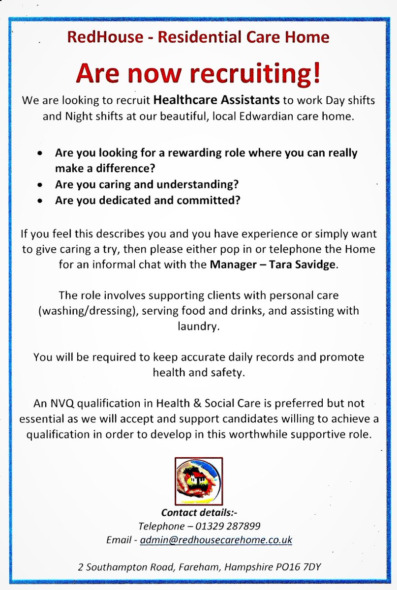Care Home Vacancies Hampshire