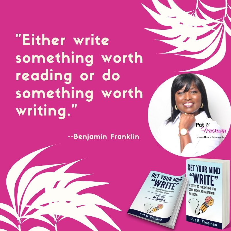 patbfreeman's tweet image. Are you an aspiring author looking for your next step? No need to be confused. Grab a copy of my new book, Get Your Mind “Write,” and the Action Planner can help. ow.ly/acw130m2VOW #getyourmindwrite7 #aspiringauthors #confident #selfpublishing #inspire @writerspayitforward