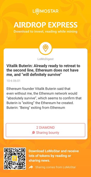 Download LoMoStar and immediately participate in reading mines click https://t.co/9GTH8QeOiu to download