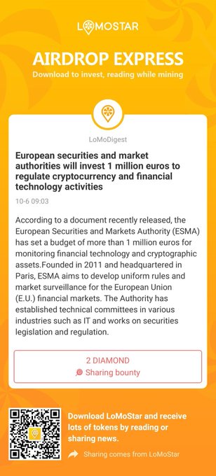 Download LoMoStar and immediately participate in reading mines click https://t.co/9GTH8QeOiu to download