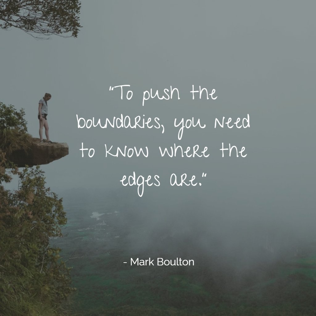 “To push the boundaries, you need to know where the edges are.”
Every now and again, it's good to have a think about what your 'edges' are. They may have moved, and so may the boundaries of your business or niche.
#MondayMotivation