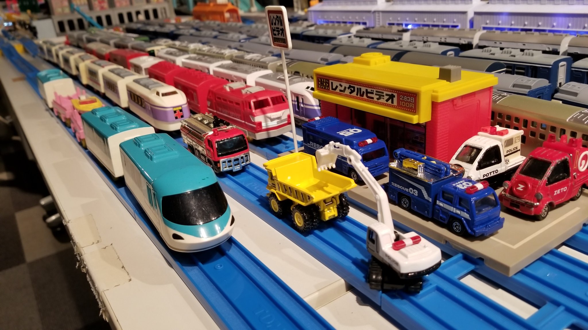 トミー プラレール のりもの王国 ブーブーカンカン 冒険アスファル島 あずさ救急 TOMMY - トミー プラレール のりもの王国 ブーブーカンカン 冒険