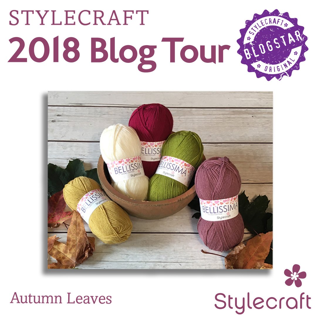 StylecraftYarn's tweet photo. Day 8 of our fantastic Blog Tour and we have Phil of @thetwistedyarn as our next guest.
Follow this link to a wonderful FREE pattern and the chance to win the Autumn Leaves pack- https://t.co/31ETwJ6198
#StylecraftBlogTour18 #BlogTour18 #Blogstars #StylecraftBlogstars https://t.co/mUcon5RSwe