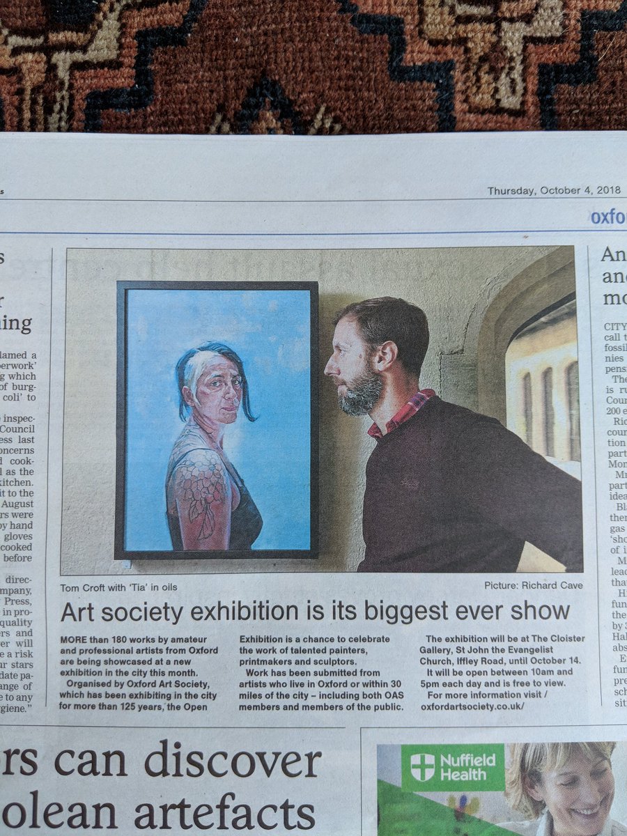 Tom Croft (@tomartist32) on Twitter photo So the forecast is rain all day. You need a plan and I've got one for you. Go see a fantastic free exhibition of amazing artwork on the Iffley road in Oxford at St.John the evangelist church. The Oxford Art Society is showing an exceptionally high standard of work! <a href="/oxfordartsoc/">Oxford Art Society</a> So the forecast is rain all day. You need a plan and I've got one for you. Go see a fantastic free exhibition of amazing artwork on the Iffley road in Oxford at St.John the evangelist church. The Oxford Art Society is showing an exceptionally high standard of work! <a href="/oxfordartsoc/">Oxford Art Society</a>