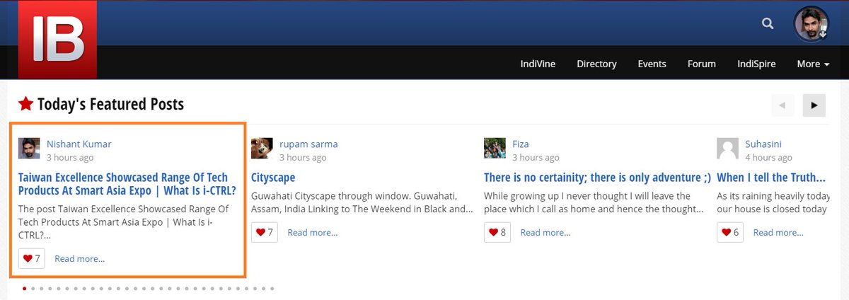 nishantkundan's tweet image. My blog post appearing as the featured post on @indiblogger 😊☺️
#IndiBlogger #techinfoBiT @TE_Official_In