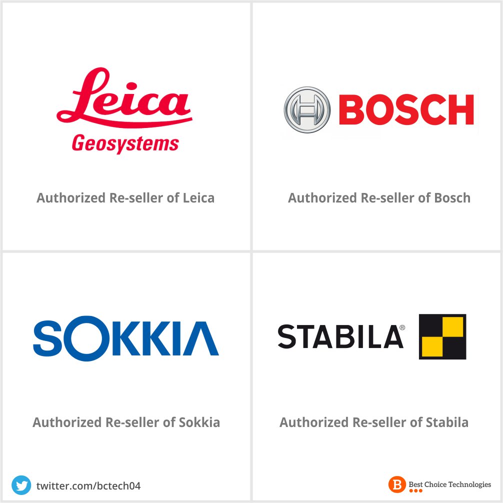 bctech04's tweet photo. Authorized dealer & re-seller of these well-known geo brands: Leica, Bosch, Stabila, and Sokkia. 🌎📏📲 #bestchoice #landsurvey #landsurveyor #surveyequipment #geosystem #construction #India https://t.co/Bpn5Ce49lQ