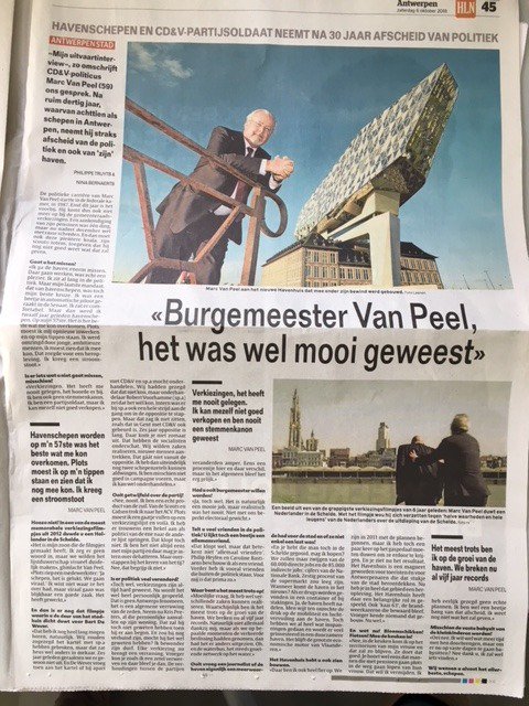 "Ik ga de haven enorm missen," dat klopt wat Het Laatste Nieuws schrijft vandaag. Mijn leeftijd is niet helemaal waarheidsgetrouw. Maar ik ben de journalisten en eindredacteur dankbaar dat ze me tien jaar jonger hebben gemaakt. hln.be/regio/antwerpe…