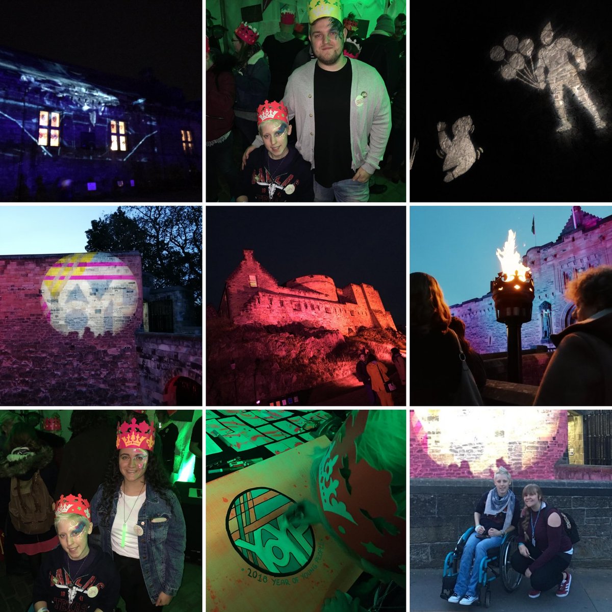 Racho07's tweet photo. Had awsum wee #KnightAtTheCastle last nite as part of this years @YOYP2018 events an nowen the co-design process was rely taken in an used to make the event happen made even more grate that an sum neon facepaint helped ๐๐๐ป #greatnite #codesign #facepaint #bigkids https://t.co/J6GKM1RZrq