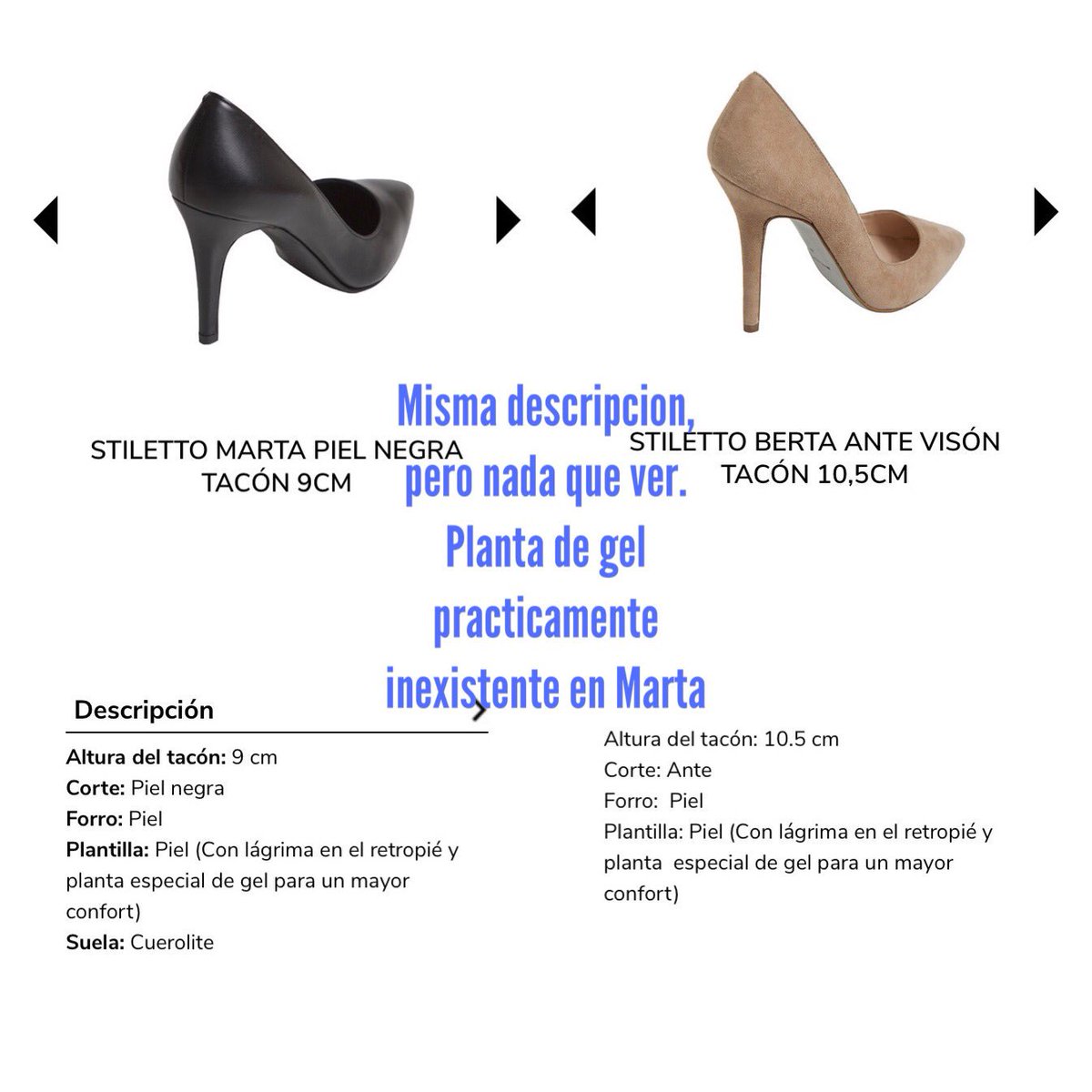 laricant's tweet photo. NO a la #PUBLICIDADENGAÑOSA @mas34shop y para colmo, al  devolver por este motivo se quedan con 8€😳 #nohayderecho #nuncamascomprarealli 🙅🏼‍♀️👠 https://t.co/qIIQacWnKy
