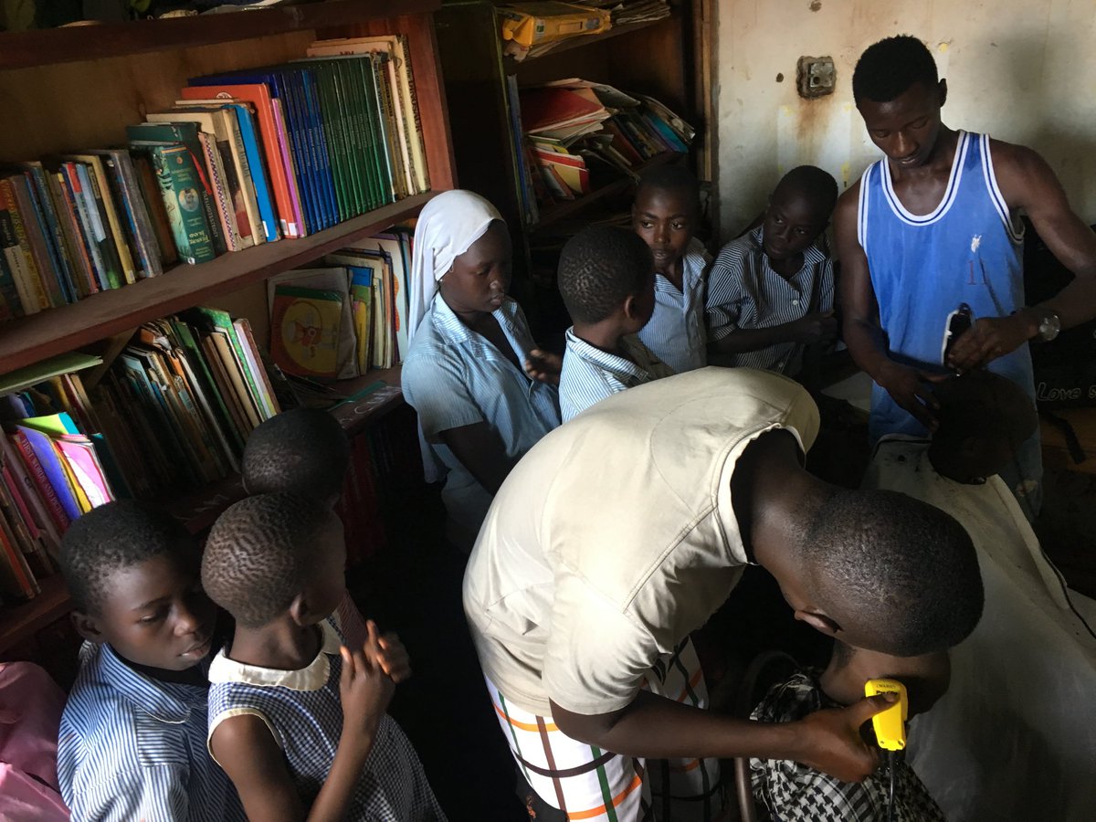 BuildoutF's tweet photo. It's about that time. Free haircuts at @pccpchildren school in Kikubamutwe. #BuildOutFoundation #WeFlourish #FreeHaircuts #barber #barbershop #barbershopconnect #barberlife #barber_soul #barbersoul https://t.co/soKUA6VraT