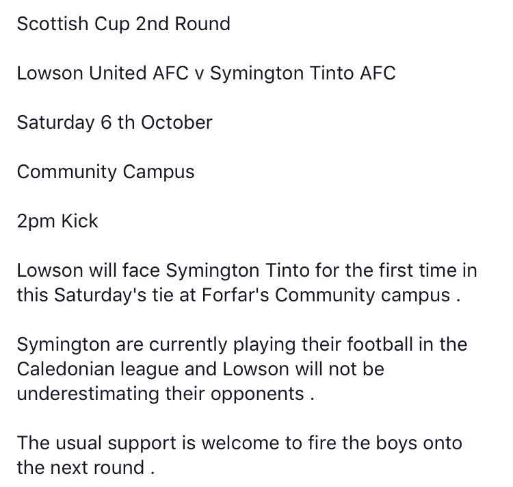 Lowson United AFC tweet media