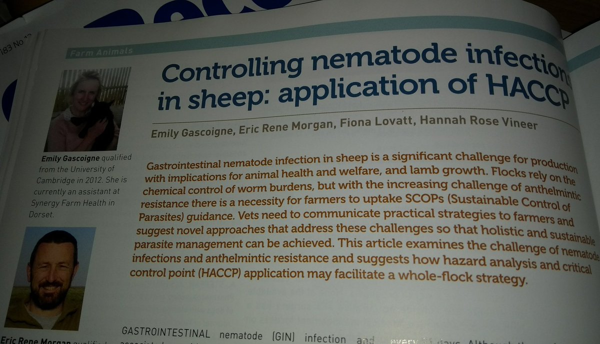 FlockHealth's tweet image. The @Vet_Record has arrived &amp;amp; the #inpractice article looks great! 
Well done @Em_the_SheepVet @HannahVineer &amp;amp; @profericmorgan

Great reading for #teamsheep &amp;amp; the #keensheepvets who care about #scops &amp;amp; #ParasiteWatch