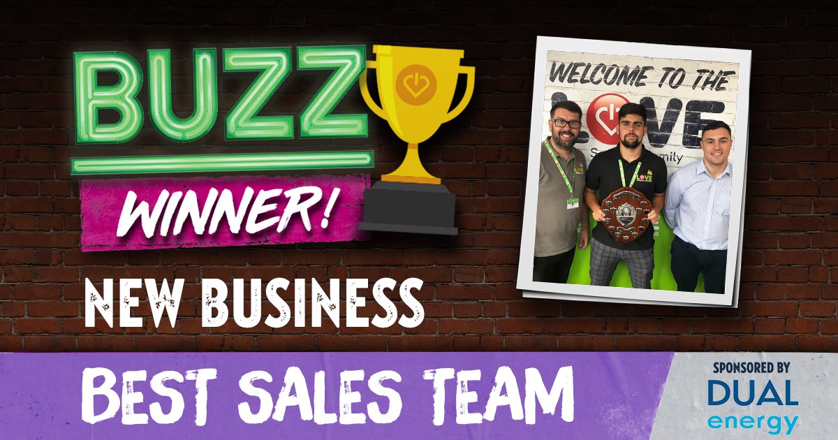 Our New Business Team have WON BEST SALES TEAM for the month of September! They all worked extremely hard over the month, going over and above to reach their goals. Well done guys, keep up the great work. #TeamGoals #Awards#BuzzAwards #LoveEnergyLife #DualEnergy <a href="/DualEnergyUK/">Dual Energy</a>