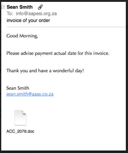 SAPESI_SA's tweet photo. IMPORTANT NOTICE: Please note we do not ask payment to individuals without consent.
If you receive an suspicious e-mail from SAPESI asking for a payment you do not know, please delete the email. It is highly suspicious to be a scam and dangerous to open. #SAPESI https://t.co/f3CFe4Ilq7