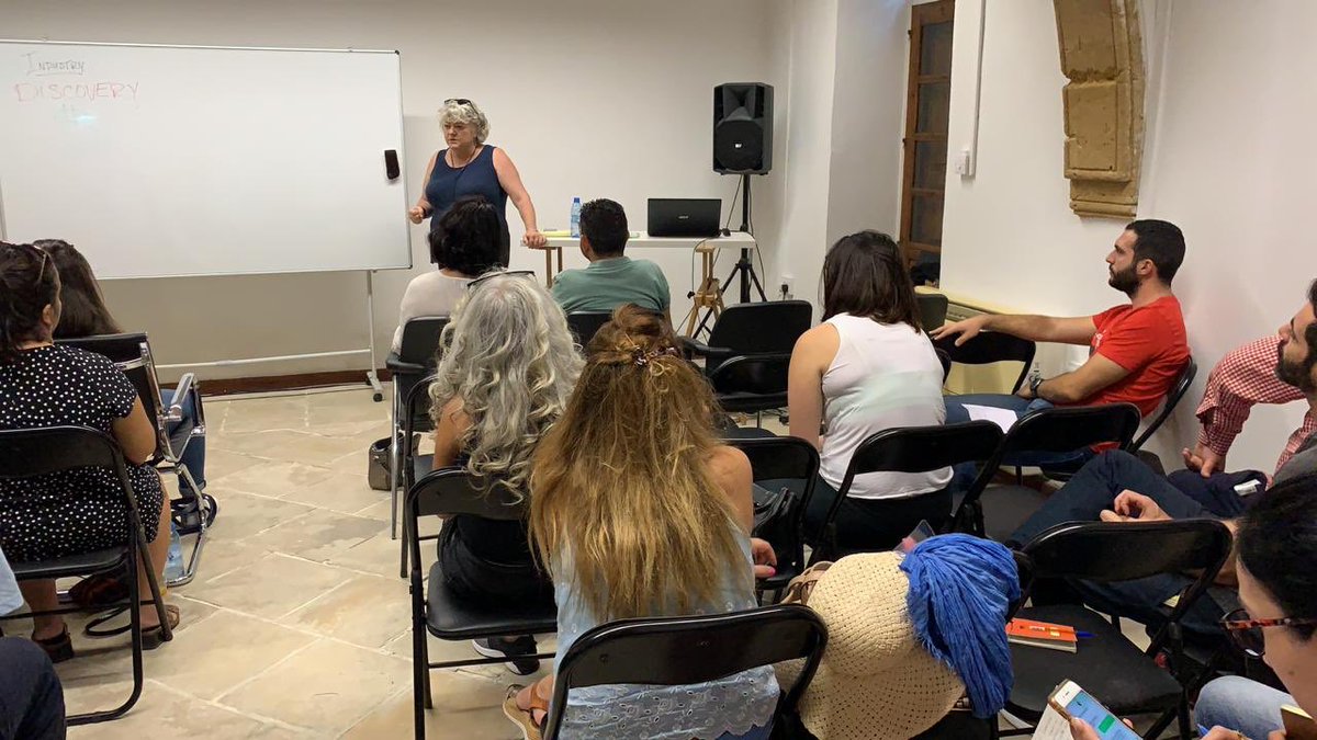 CyprusDirectors's tweet photo. Happening now!!! First Day with @McInnisK! Developing Festival Strategies!

With the one and only Kathleen McInnis 🎬 #happeningnow
•
• 
•
#directorsofcyprus #directorsguildofcyprus #cyprus #film #developmentworkshop #nicosia #october https://t.co/D5ejkpsKV1