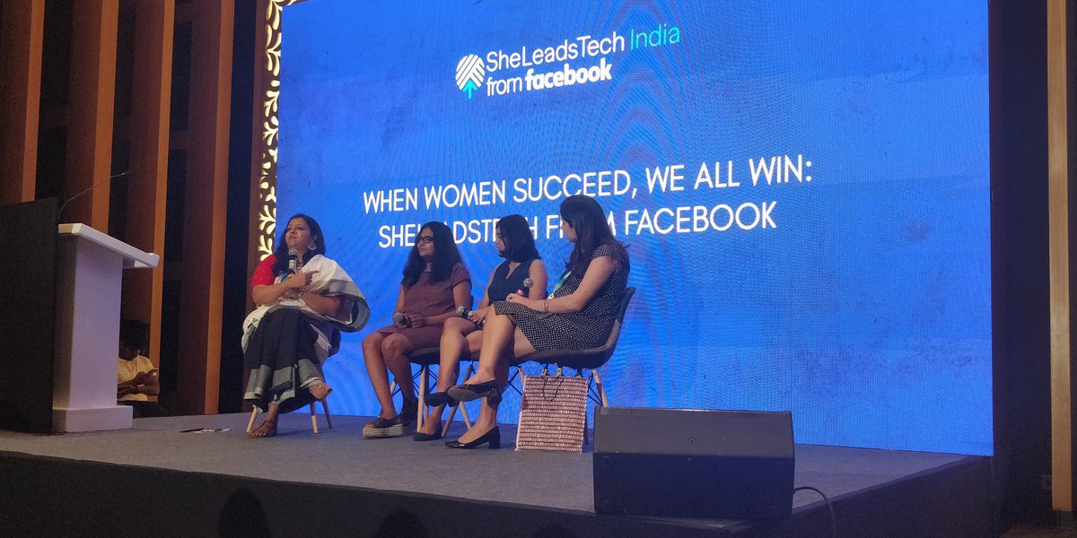 shruthi1mohan's tweet photo. @_TanviD from @herstoryYS leads the chair at "When women succeed, we all win" with @naiyyasaggi from @myBabyChakra @SarikaSivareena from @pregbuddy , Kalyani Khona from @Inclov_ speaking on solving problems from the heart, at the 9th edition of @YourStoryCo #TSparks https://t.co/43iet7tzBq