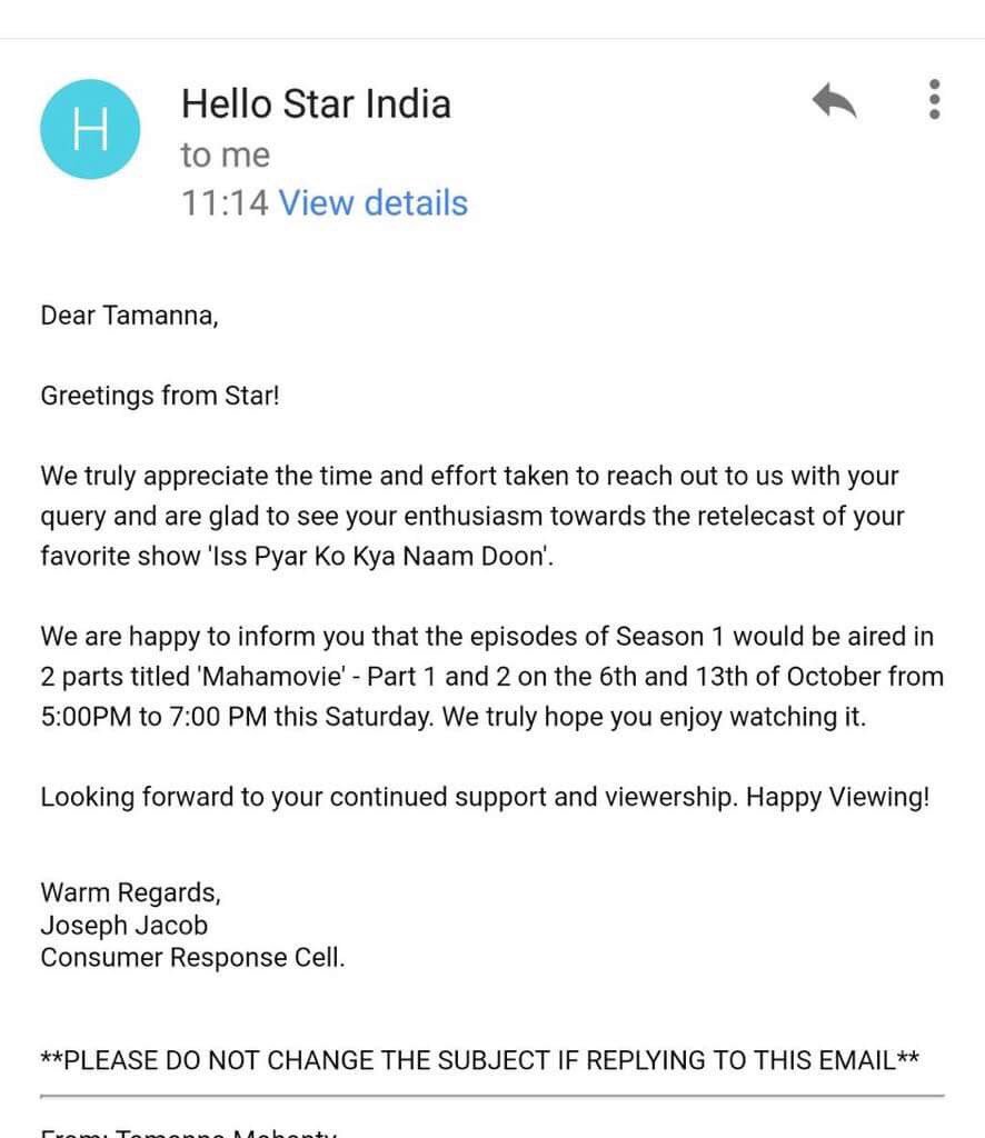 Arshisarunfan's tweet photo. Today (Saturday 6th October 2018) from 5 pm to 7 pm do not forget to watch “IPKKND MAHA MOVIE” Part 1 starring #SanayaIrani &amp; #BarunSobti @BarunSobtiSays (#SaRun) on #StarPlus 🖥 📺 ❤️
#IssPyaarKoKyaNaamDoon #IPKKND #RabbaVe #MahaMovie #Arnav #Khushi #Arshi #ASR #KKGSR @StarPlus https://t.co/MU71NH9D60