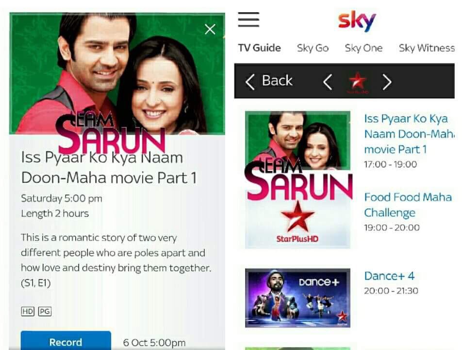Arshisarunfan's tweet photo. Today (Saturday 6th October 2018) from 5 pm to 7 pm do not forget to watch “IPKKND MAHA MOVIE” Part 1 starring #SanayaIrani &amp; #BarunSobti @BarunSobtiSays (#SaRun) on #StarPlus 🖥 📺 ❤️
#IssPyaarKoKyaNaamDoon #IPKKND #RabbaVe #MahaMovie #Arnav #Khushi #Arshi #ASR #KKGSR @StarPlus https://t.co/MU71NH9D60