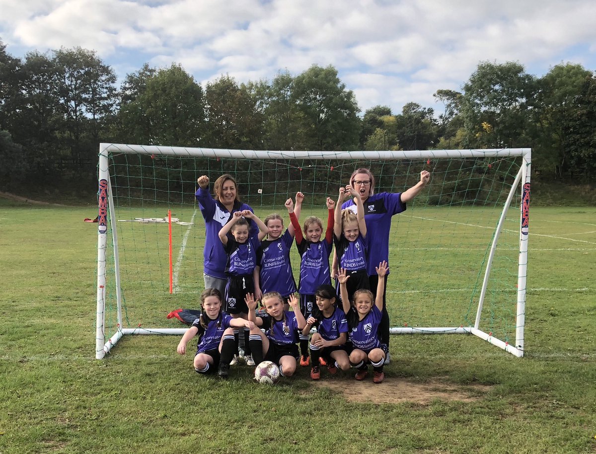 Massive thank you to @CBlindsLtd from all the girls at Anchorians angels hearts under 9’s for their kit. Not only do they look fantastic they feel like pros too!! 💜 #girlscandoanything #grassroots #futurelioness @Lionesses