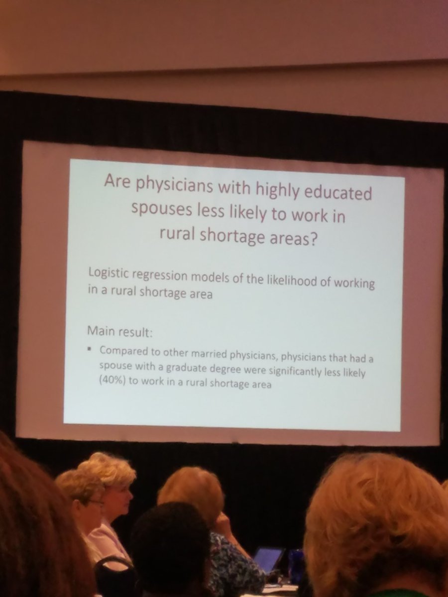 UAPRNGA's tweet image. Physicians are marrying physicians more often. And dual physicians are leaving rural areas (likely lack of jobs). #UnityConference #NPsLead #NursesUnite #gapol
