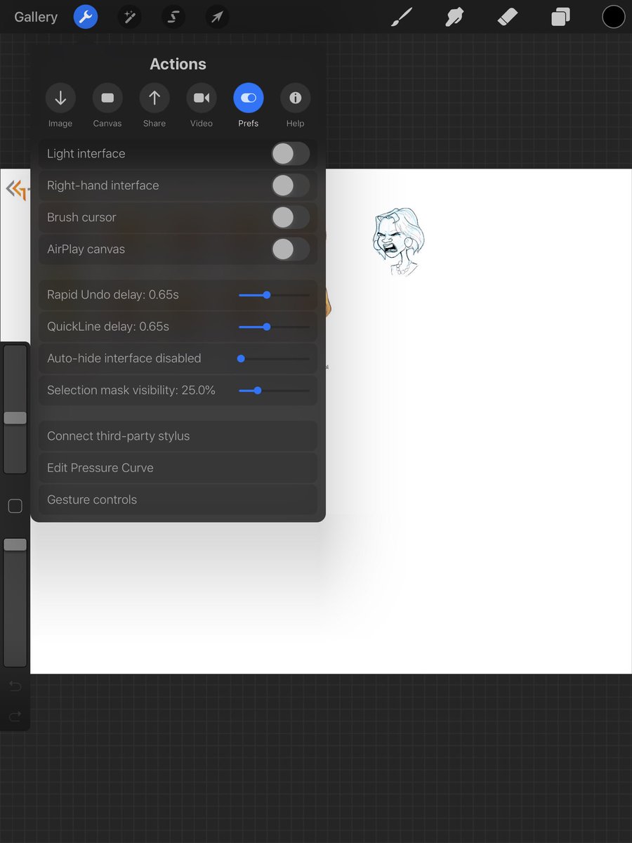 Djack116's tweet photo. @Reaz_Parisa @Procreate Go to preferences. Select third party stylus https://t.co/9MybfdS7F8