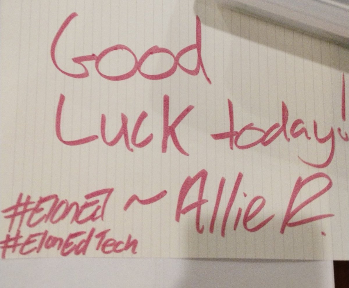 AllisonBryan225's tweet image. TFW you arrive at work at 6:30am on Saturday and are greeted by this from @roth_allie. Today is gonna be amazing!! #AllTheFeels #ElonEd #ElonEdTech