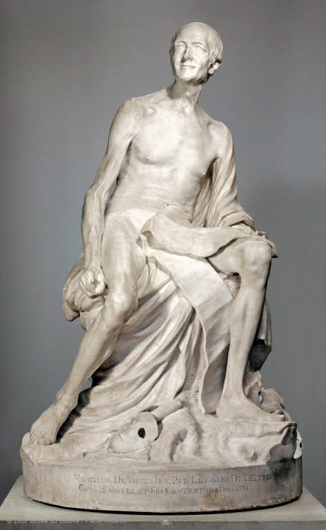 Artenastur's tweet photo. Jean-Baptiste Pigalle (1714-1785), Voltaire, Muséu del Louvre. Llamáu pol propiu Voltaire "El Fidias francés", Pigalle retrata al filósofu esnudu y cuasi como un héroe clásicu. https://t.co/kTCWMQg8WP