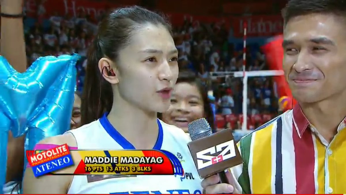 obienism09's tweet photo. Ateneo- Motolite scores win #2 at the expense of Petro Gazz in five- Setter match!
POG: Maddie Madayag with 16pts. 💙🦅
With this win, Ateneo- Motolite is now 2-0 in the league. Win or Lose it’s the school we choose. OBF! 🙏🏻💙
#PVLonABSCBN
#TeamOBF https://t.co/U7NvziOW17