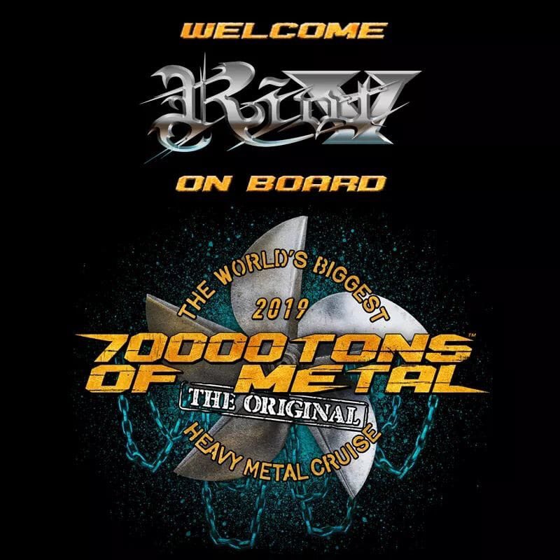 RiotVMetal's tweet photo. Just announced!  Catch us on @70000tons of Metal 2019!! #70000tons #70000tonsofmetal #riotv https://t.co/tjC7y3LI0M