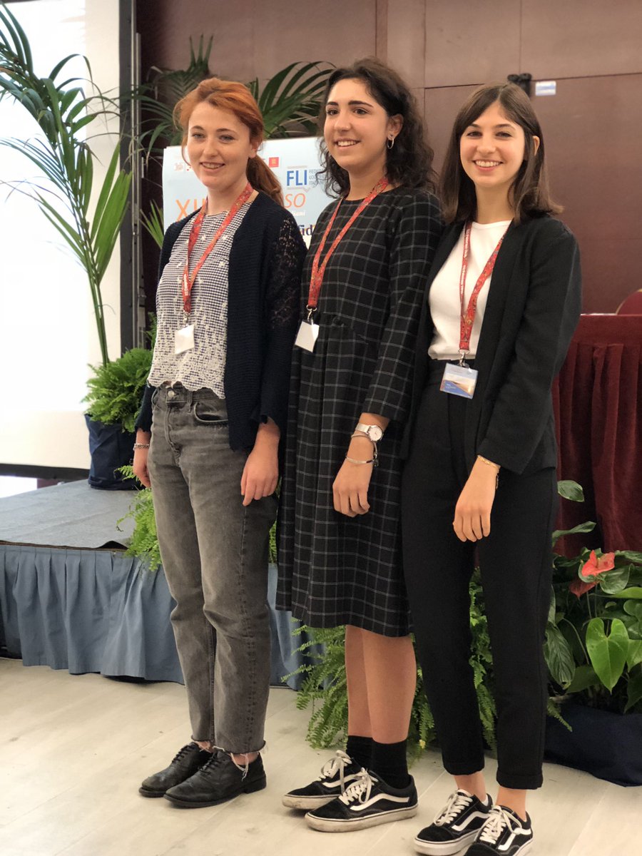 mackmeyer's tweet photo. Laureates present their researches: Ilaria Gatto, Laura Cutitta, Marika Gobbo for the price of best thesis 2018 ...#FLIPalermo2018 @FLI_Logopedisti @cplol_eu @tizianarossett3 @RaffaellaCitro @ReSNetSLT @MCAsupporttool @HazelRoddam1 https://t.co/KtwnUXhMTM