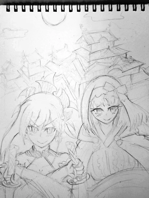 刑部姫 宝具強化おめでとう&amp;むさかべ好き  落書き #FGO  #むさかべ 